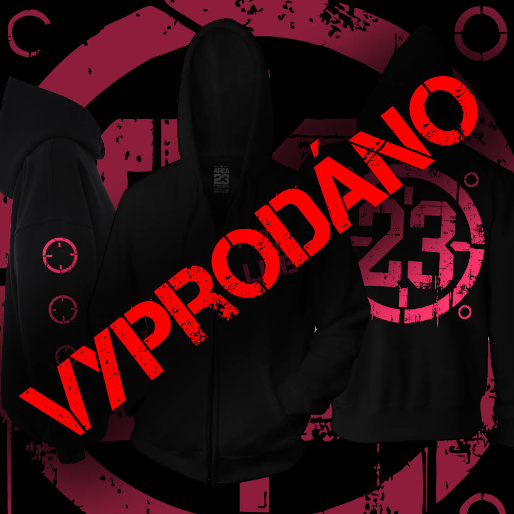 Unisex mikina se zipem růžová limitovaná edice
